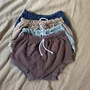 4 Pairs Childhoods Clothing Shorties - Brown, Navy, Tan, Green Khaki, size 8/9